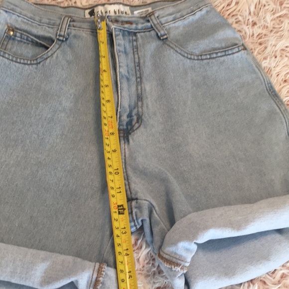 🐋VTG 90s Blue Anchor hi rise denim shorts - Picture 9 of 10